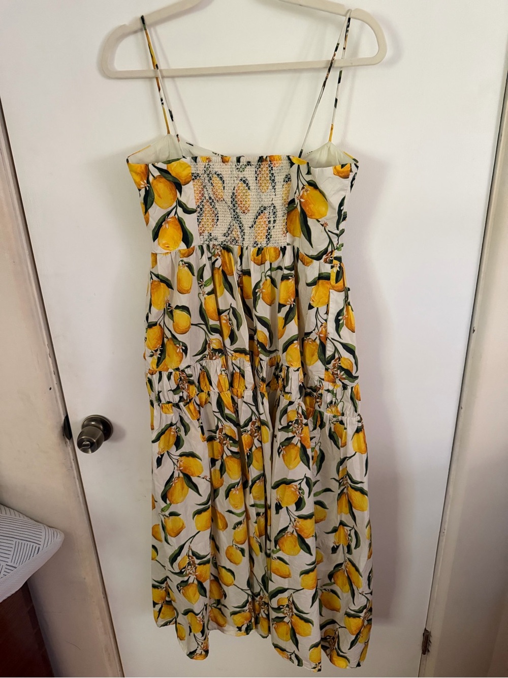 J. Crew Yellow Lemon Print Sundress with Spaghetti Straps - Picture 5 of 5